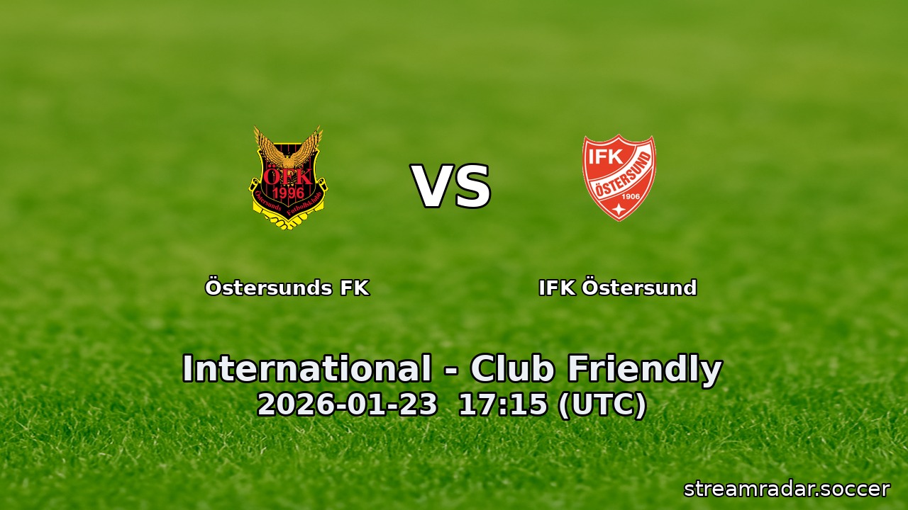 Östersunds FK vs IFK Östersund