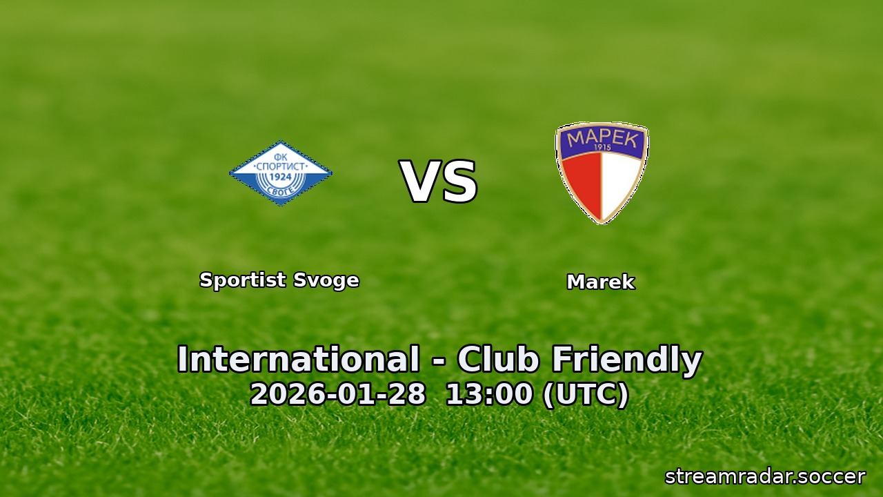Sportist Svoge vs Marek