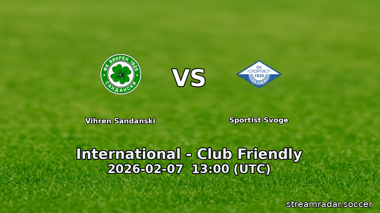 Vihren Sandanski vs Sportist Svoge