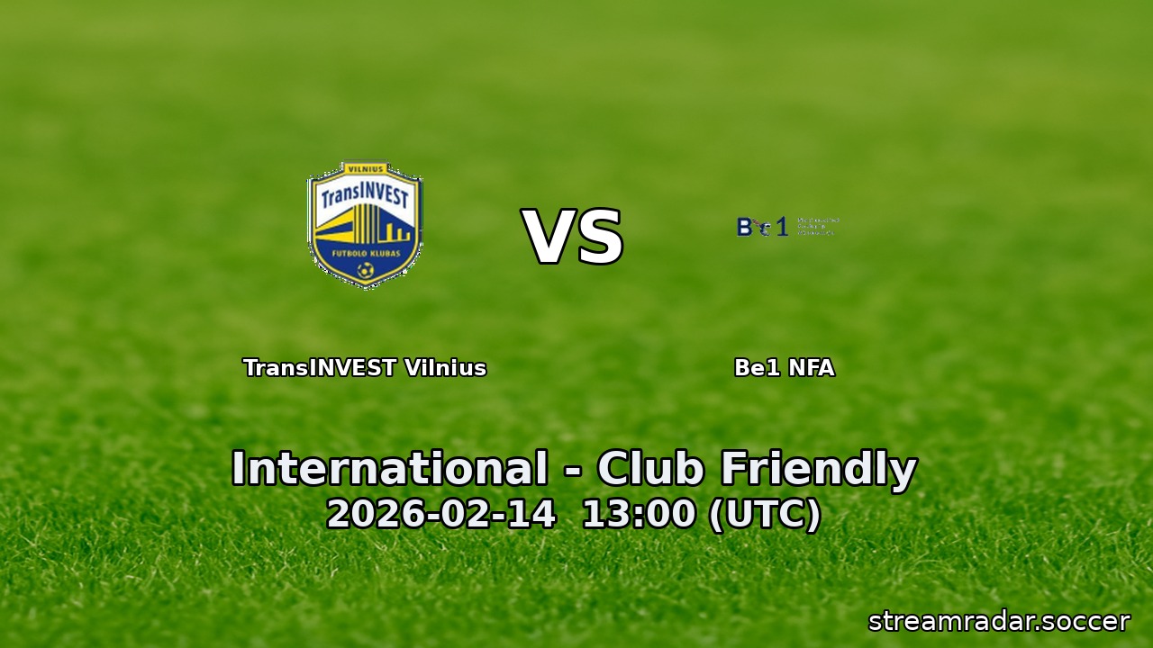 TransINVEST Vilnius vs Be1 NFA