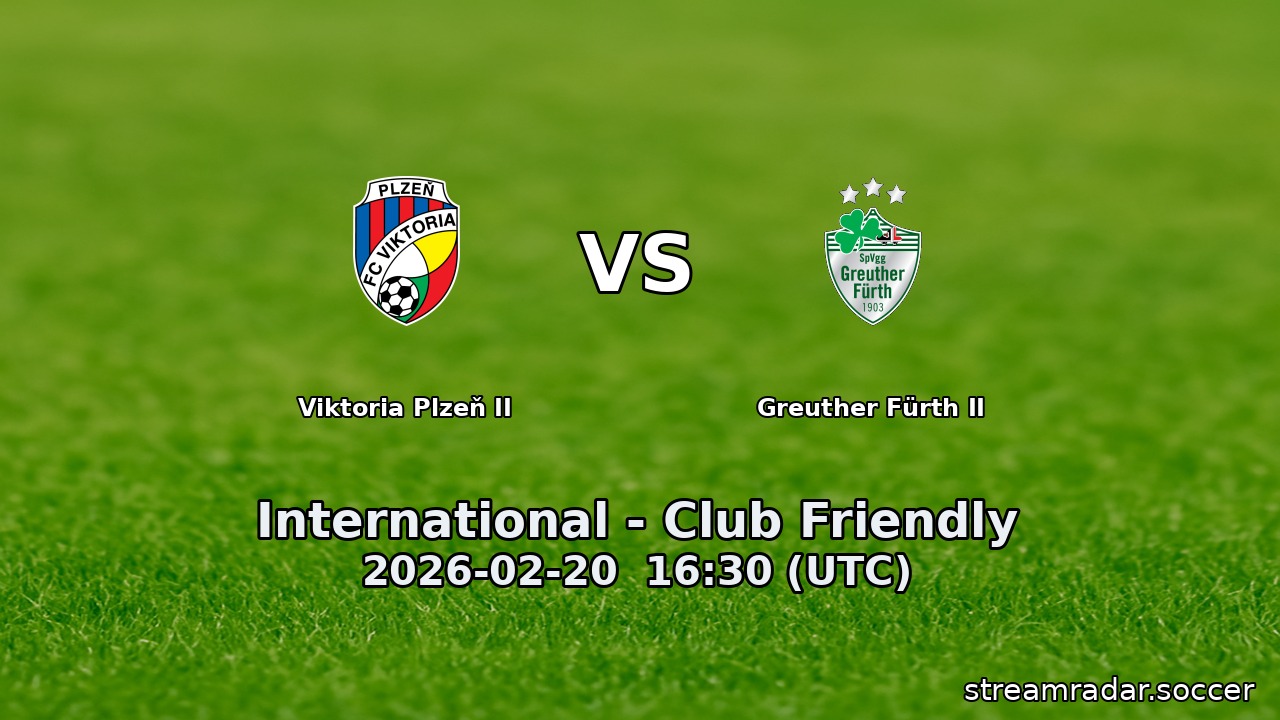 Viktoria Plzeň II vs Greuther Fürth II