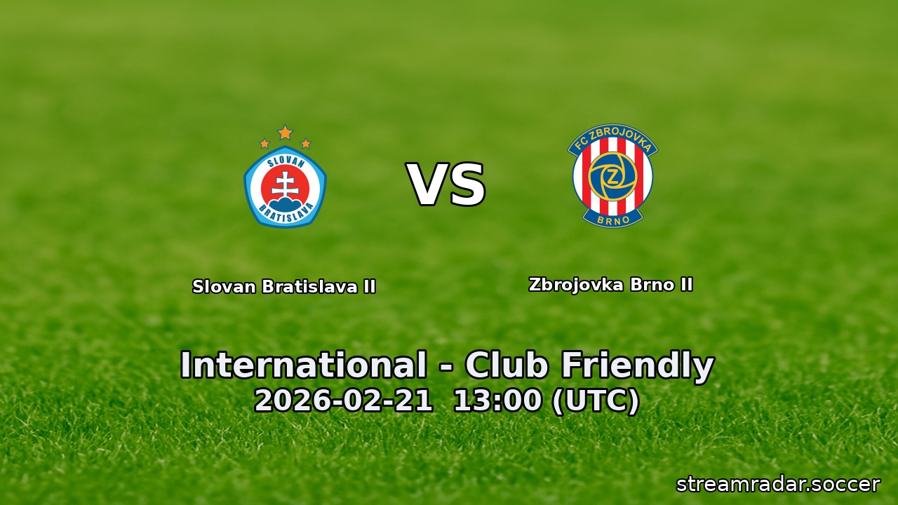 Slovan Bratislava II vs Zbrojovka Brno II