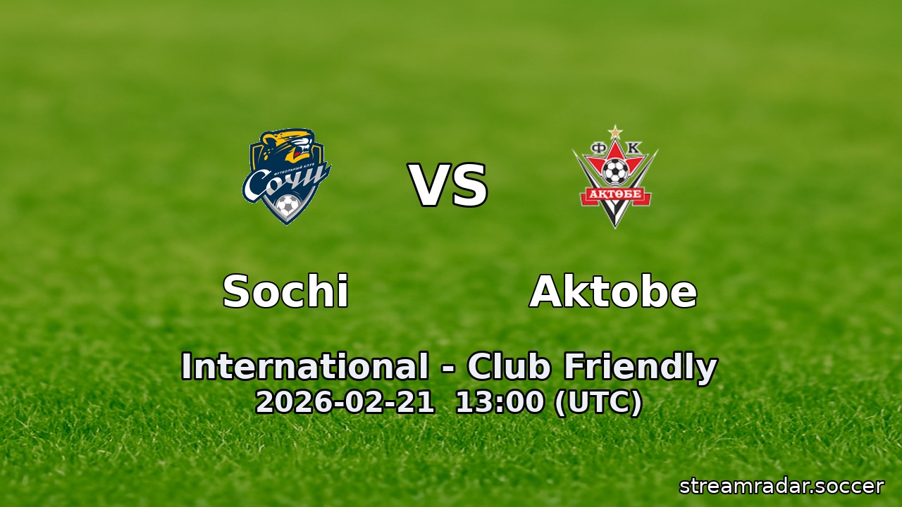 Sochi vs Aktobe