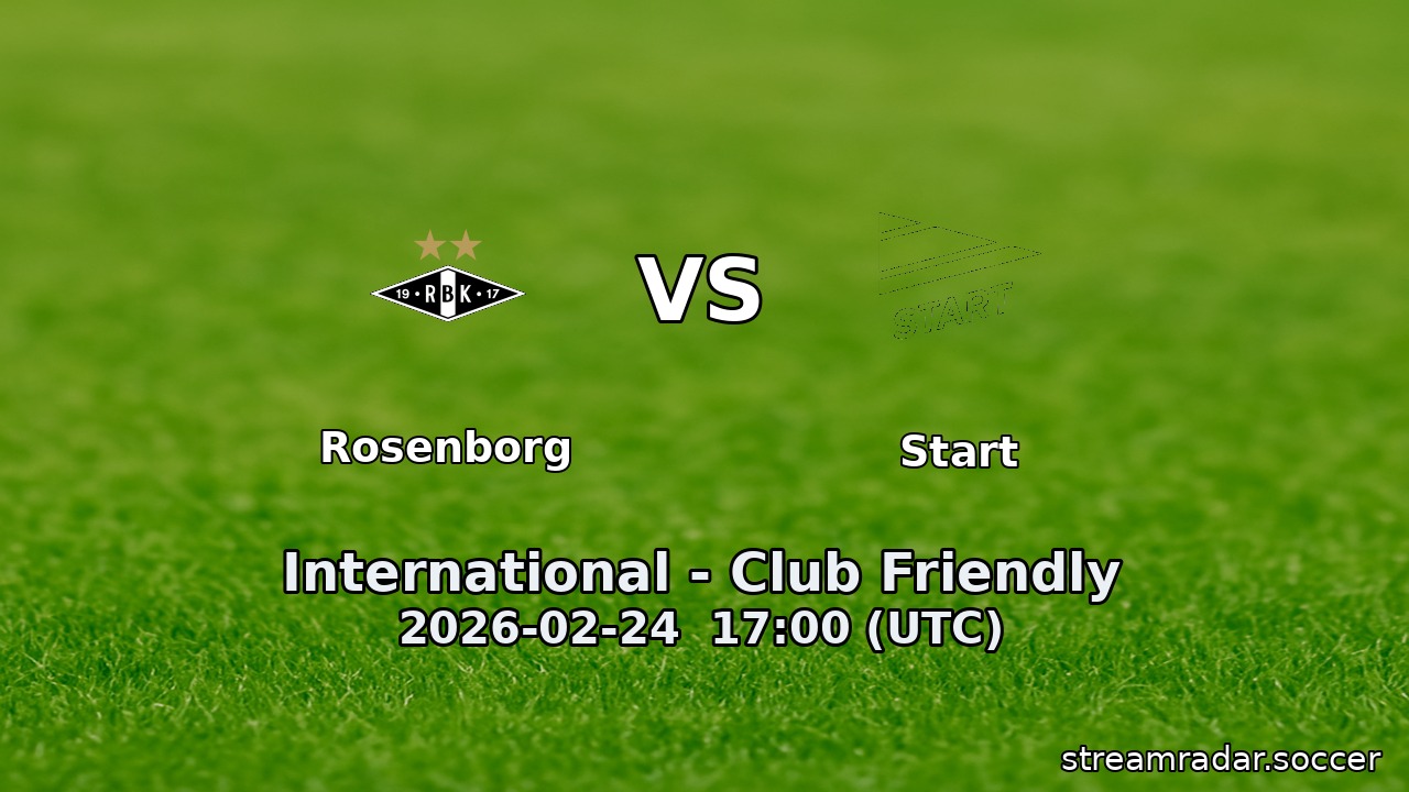Rosenborg vs Start