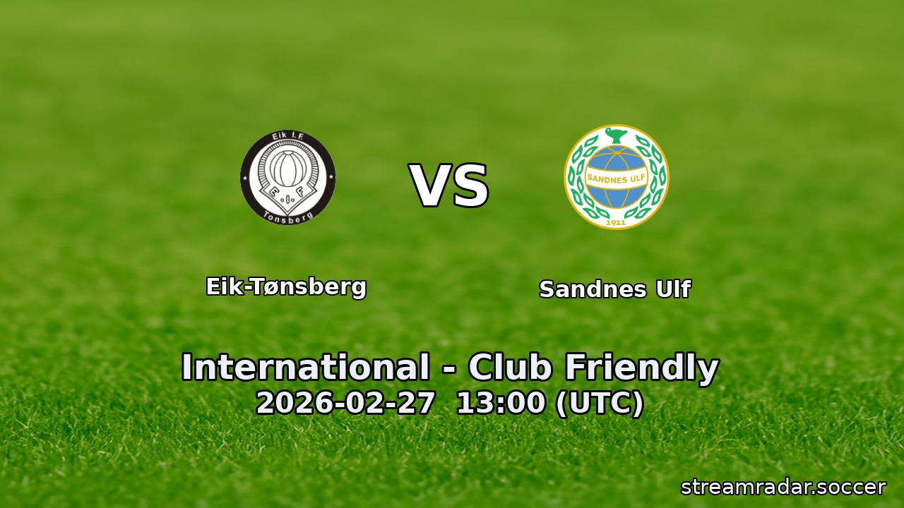 Eik-Tønsberg vs Sandnes Ulf