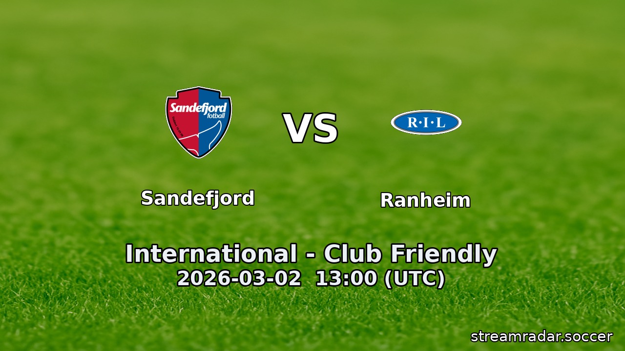 Sandefjord vs Ranheim