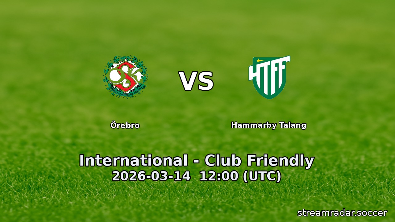 Örebro vs Hammarby Talang