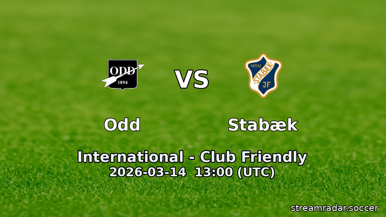 Odd vs Stabæk