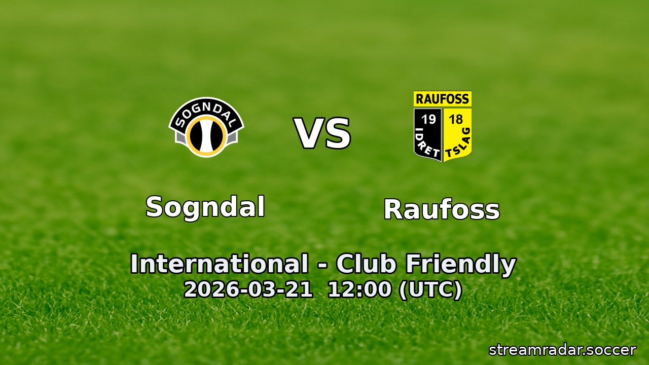 Sogndal vs Raufoss