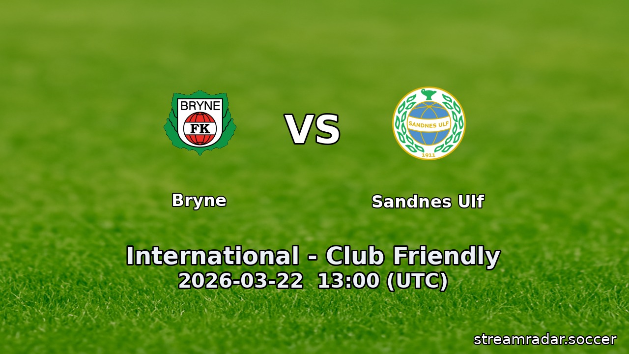 Bryne vs Sandnes Ulf