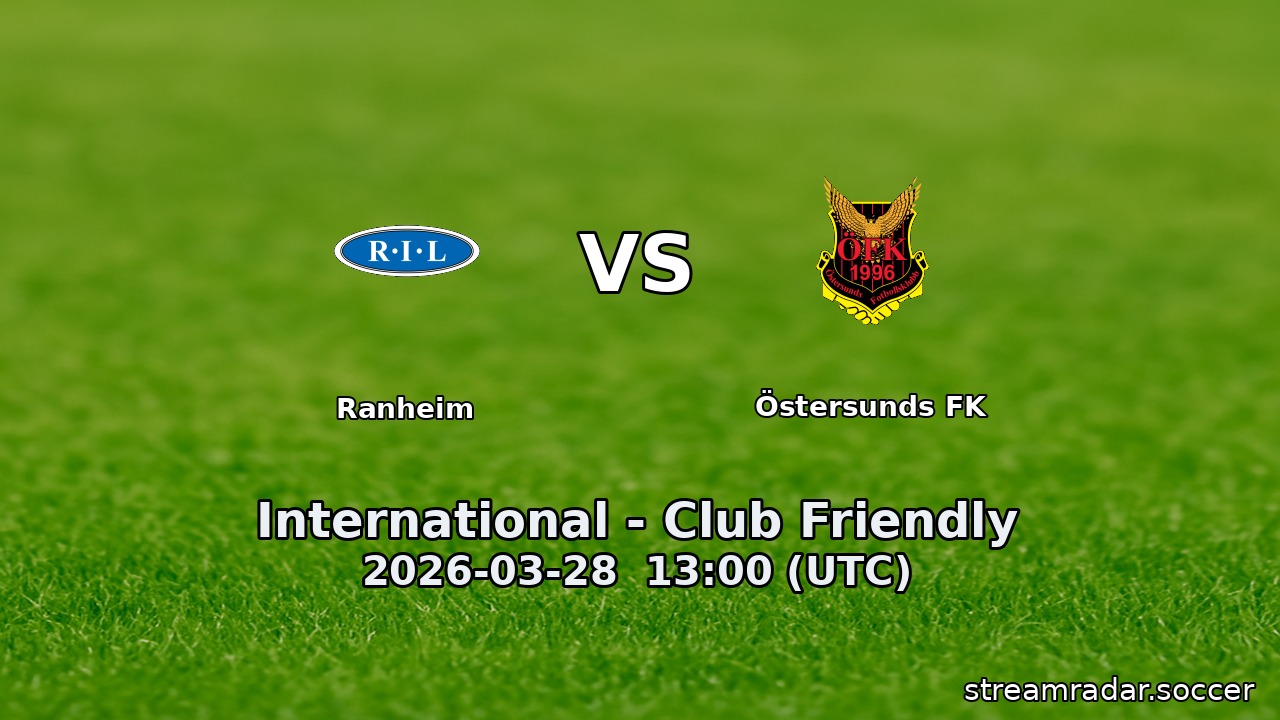 Ranheim vs Östersunds FK