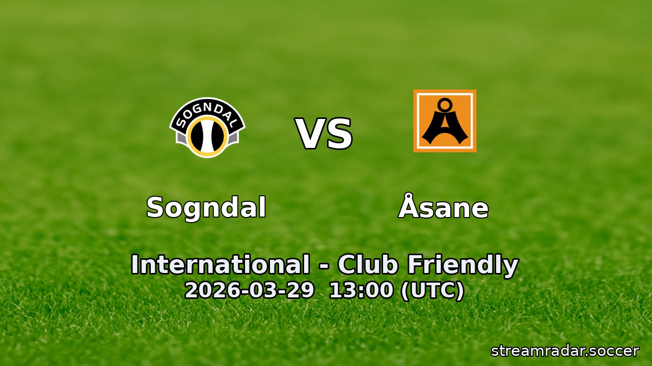 Sogndal vs Åsane