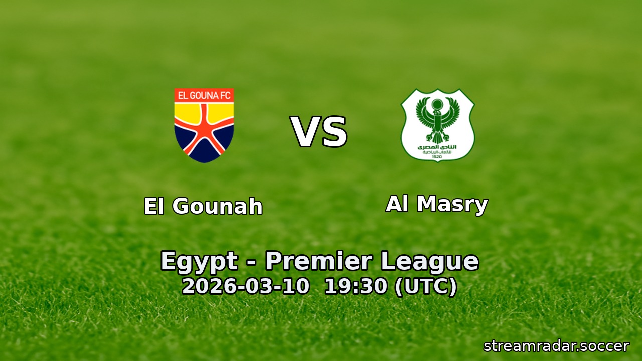 El Gounah vs Al Masry