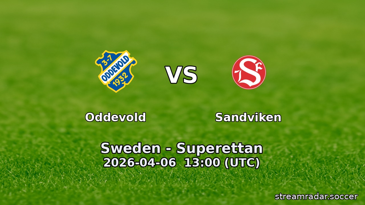 Oddevold vs Sandviken