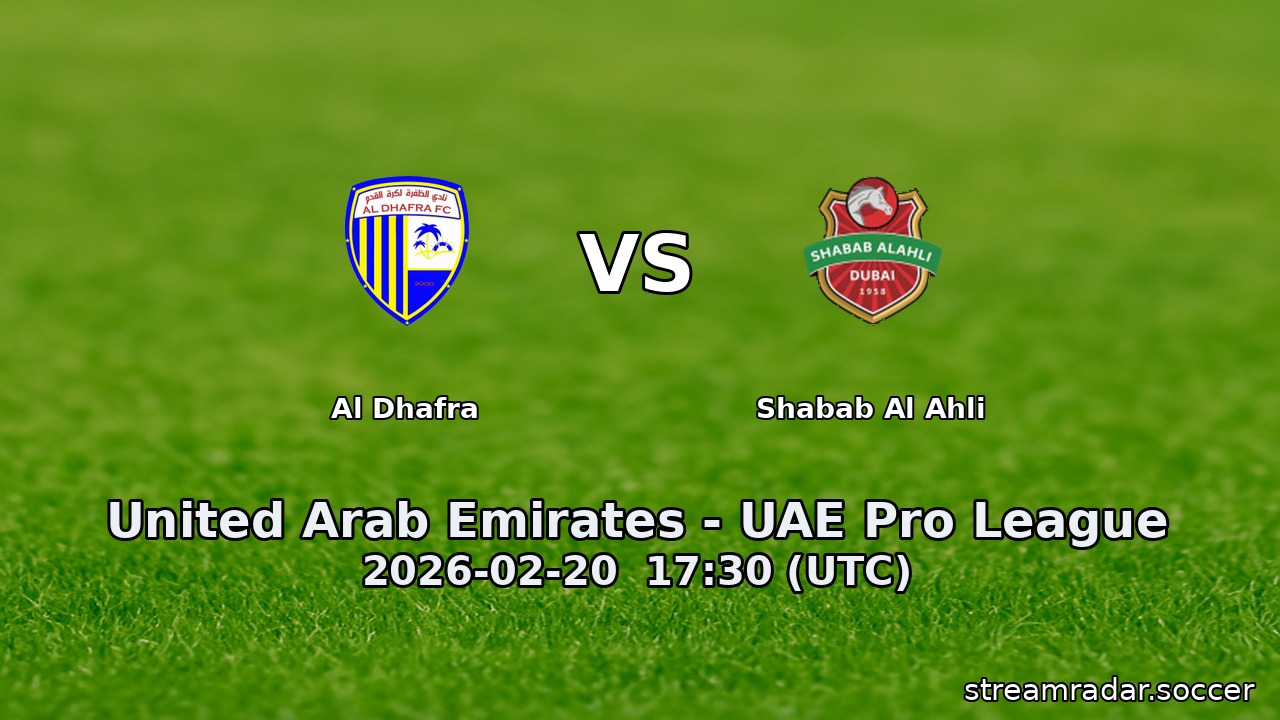 Al Dhafra vs Shabab Al Ahli