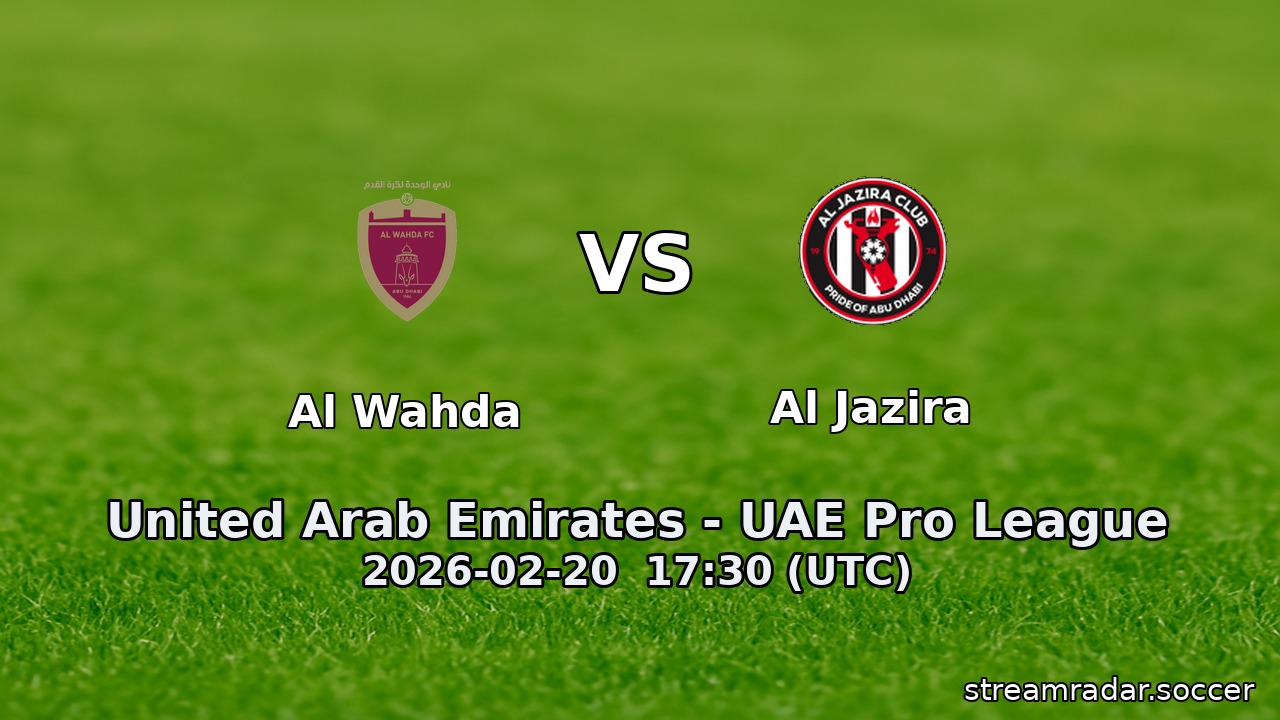 Al Wahda vs Al Jazira