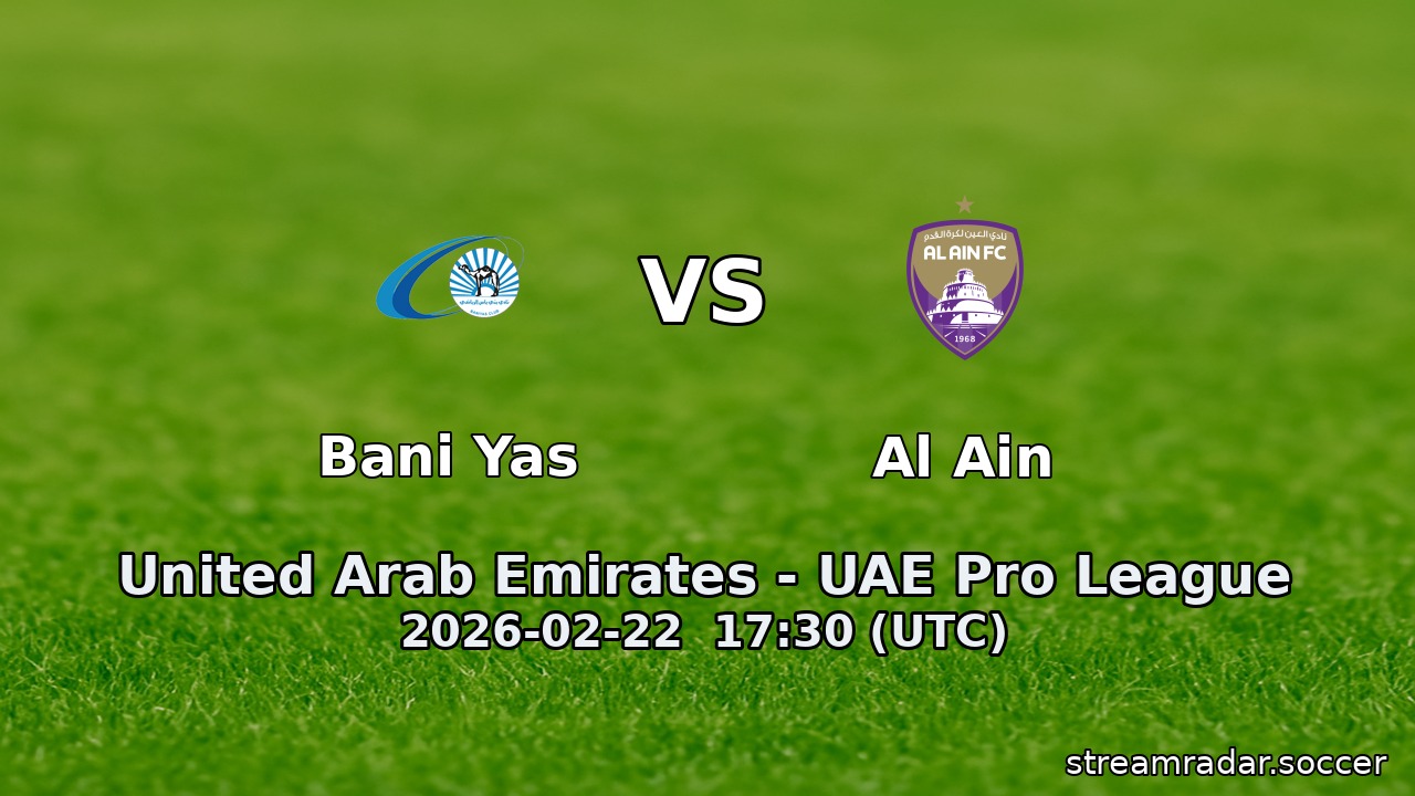 Bani Yas vs Al Ain