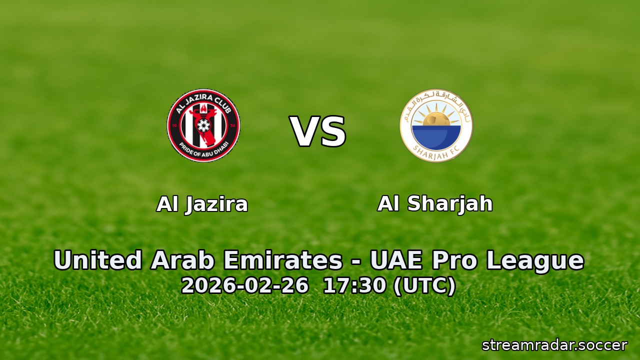 Al Jazira vs Al Sharjah