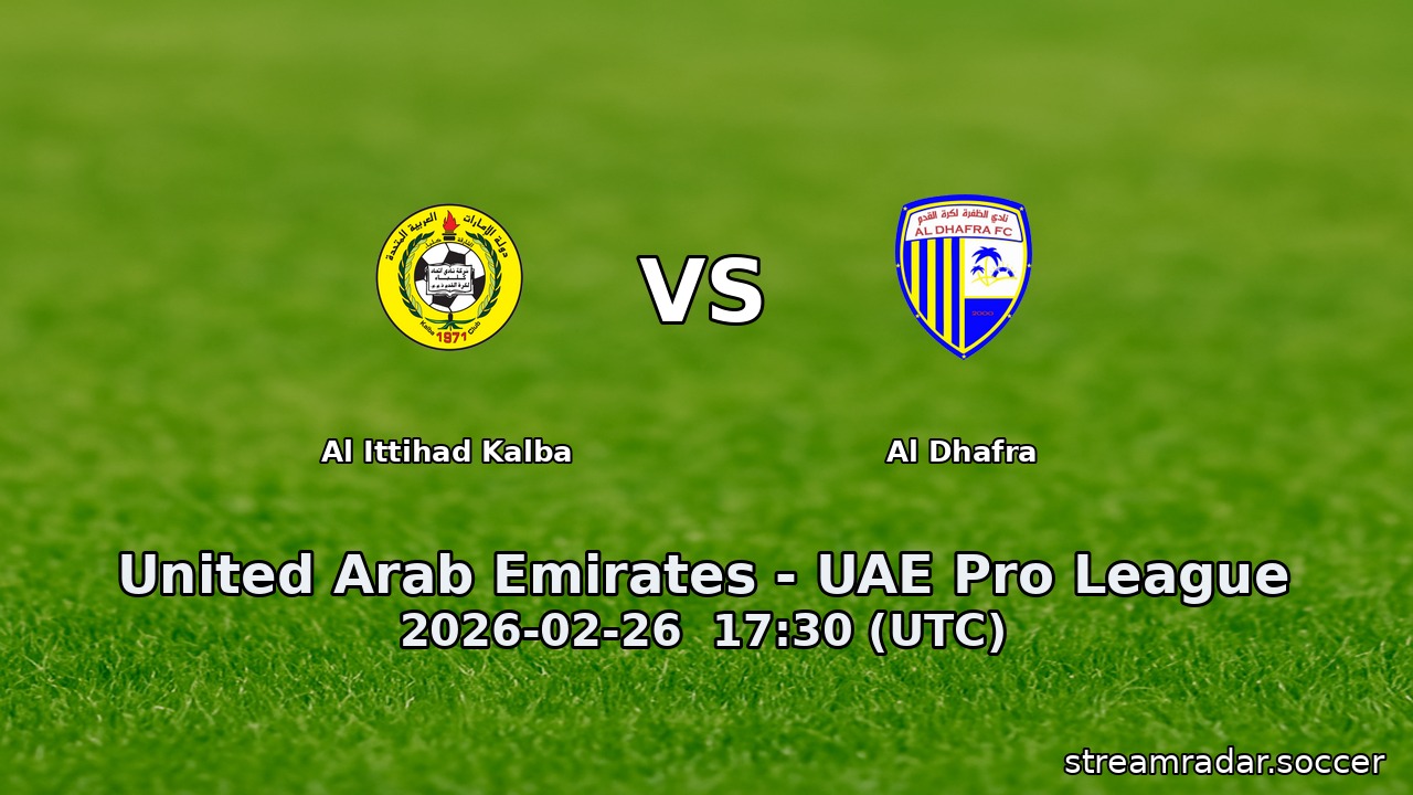 Al Ittihad Kalba vs Al Dhafra