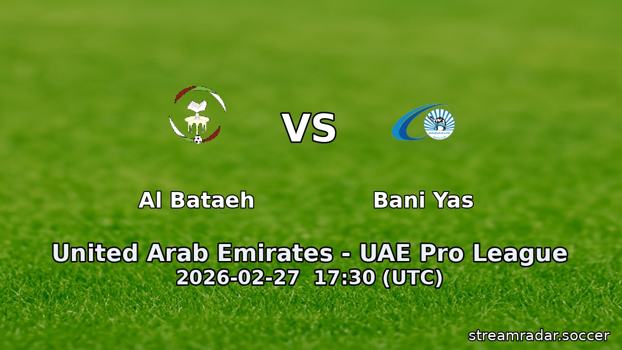Al Bataeh vs Bani Yas