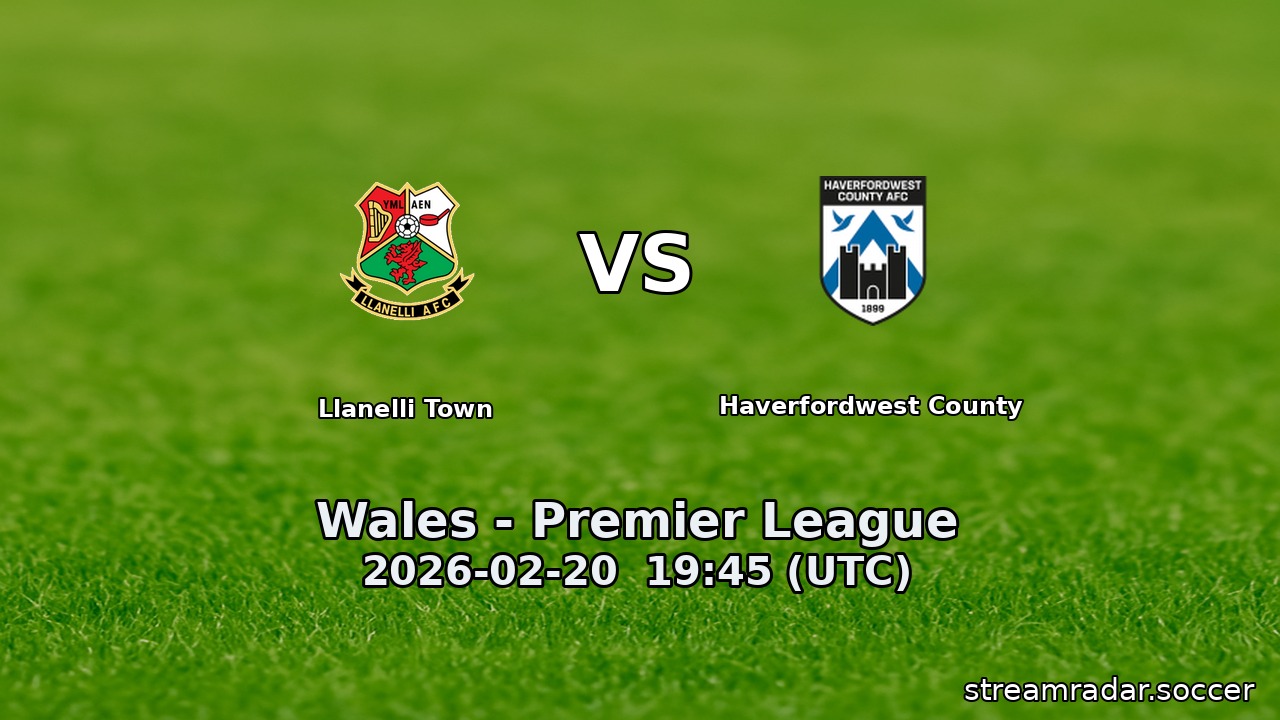 Llanelli Town vs Haverfordwest County