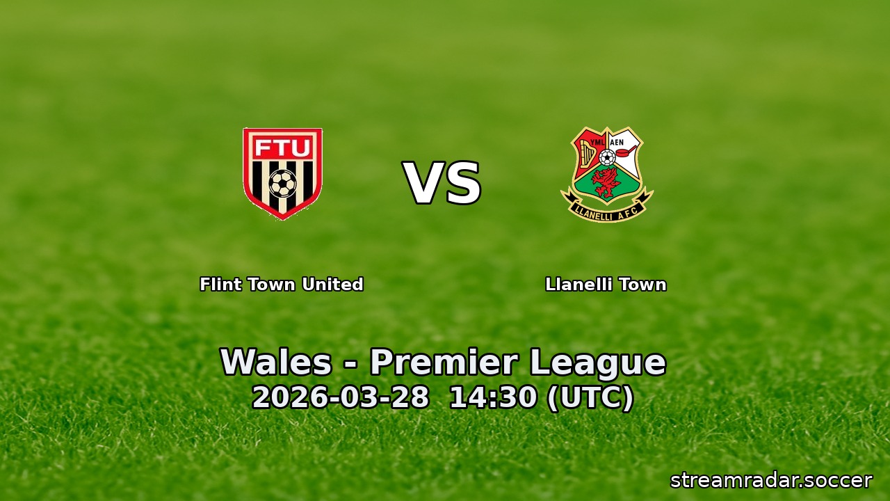 Flint Town United vs Llanelli Town