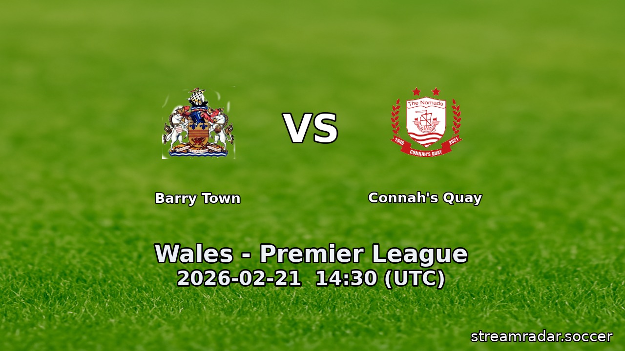 Barry Town vs Connah's Quay