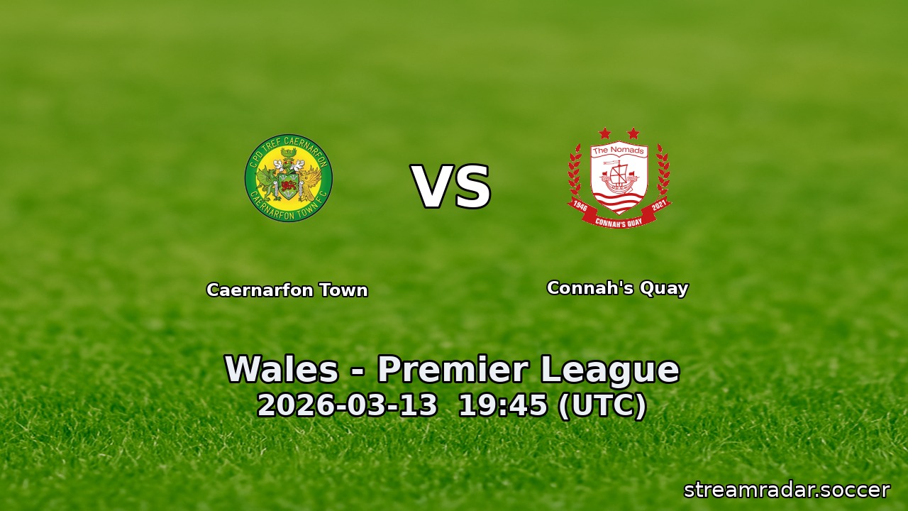 Caernarfon Town vs Connah's Quay