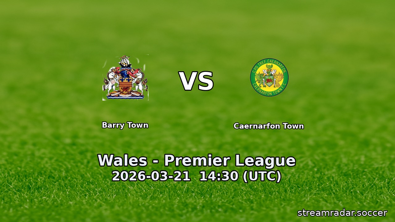 Barry Town vs Caernarfon Town