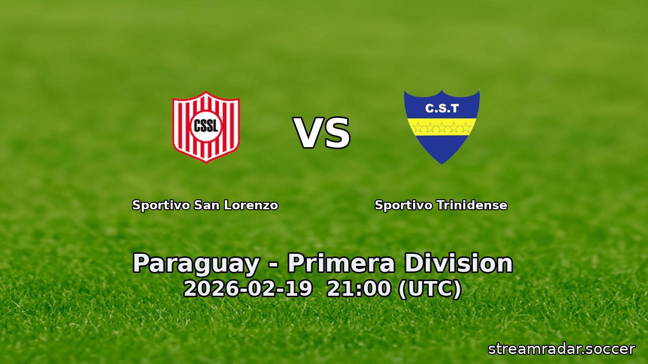 Sportivo San Lorenzo vs Sportivo Trinidense