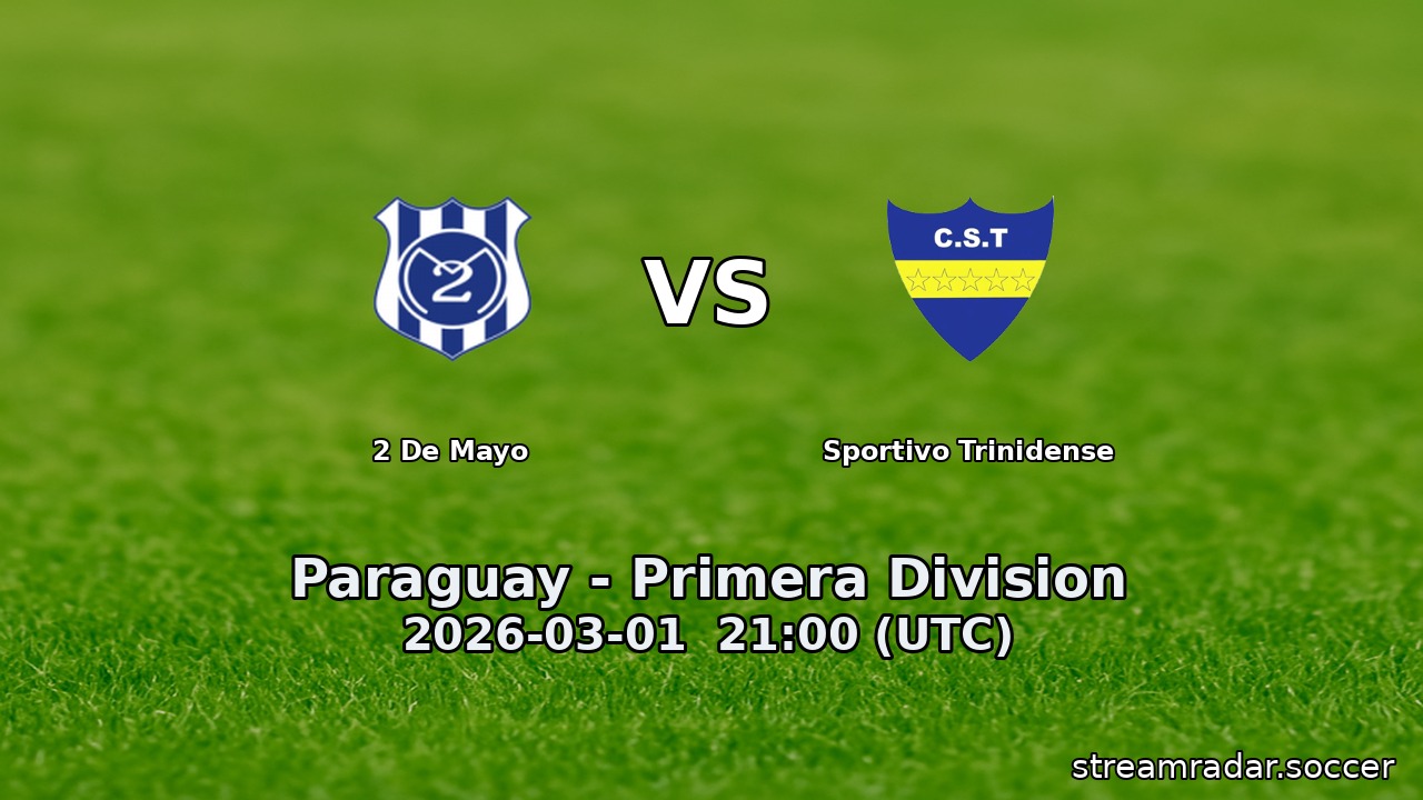 2 De Mayo vs Sportivo Trinidense