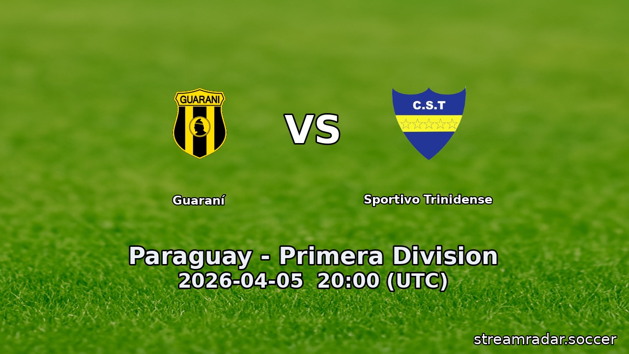 Guaraní vs Sportivo Trinidense