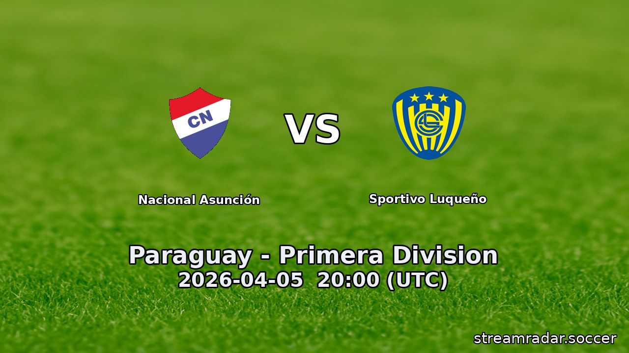 Nacional Asunción vs Sportivo Luqueño