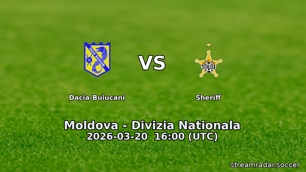 Sheriff vs Dacia-Buiucani