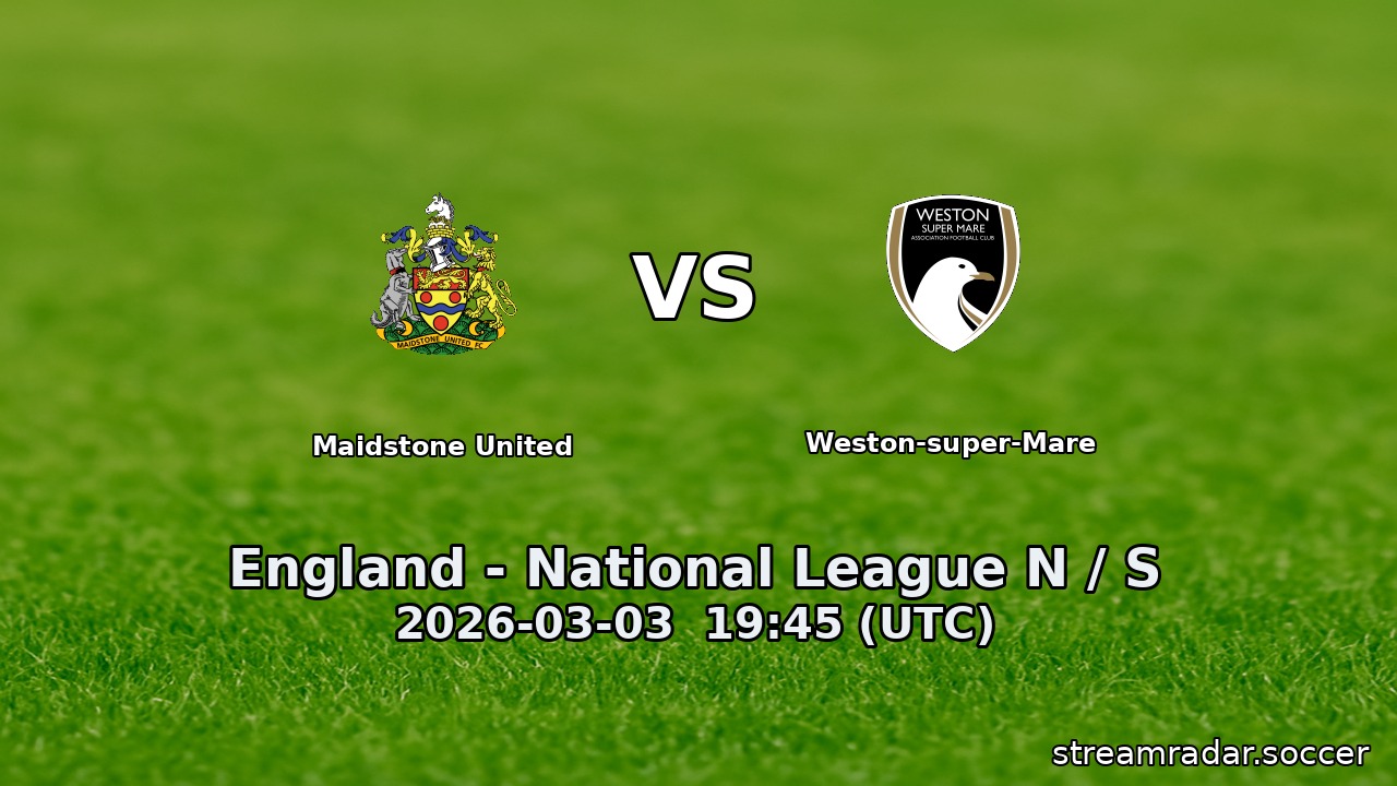 Maidstone United vs Weston-super-Mare