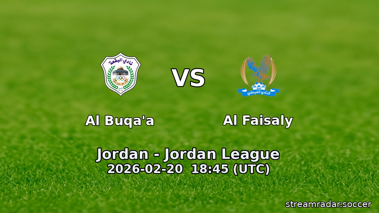 Al Buqa'a vs Al Faisaly