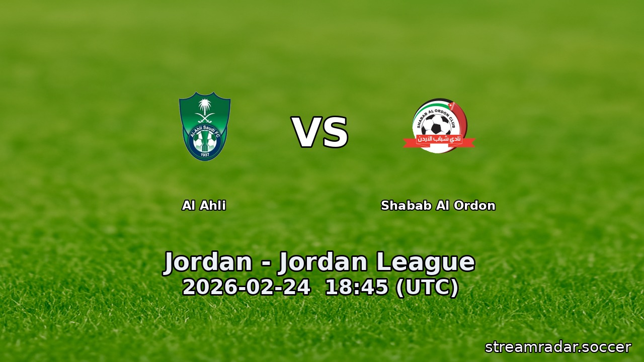 Al Ahli vs Shabab Al Ordon