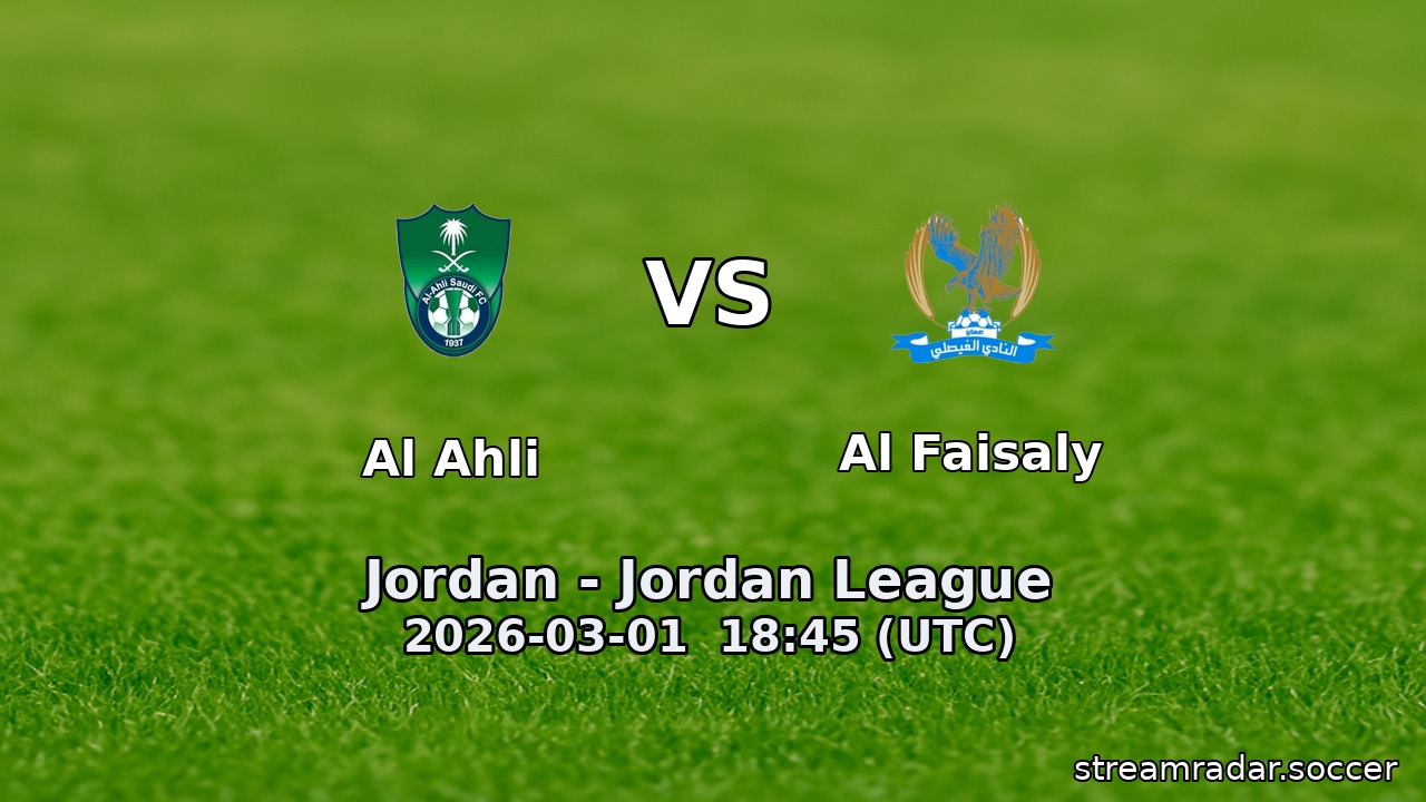 Al Ahli vs Al Faisaly