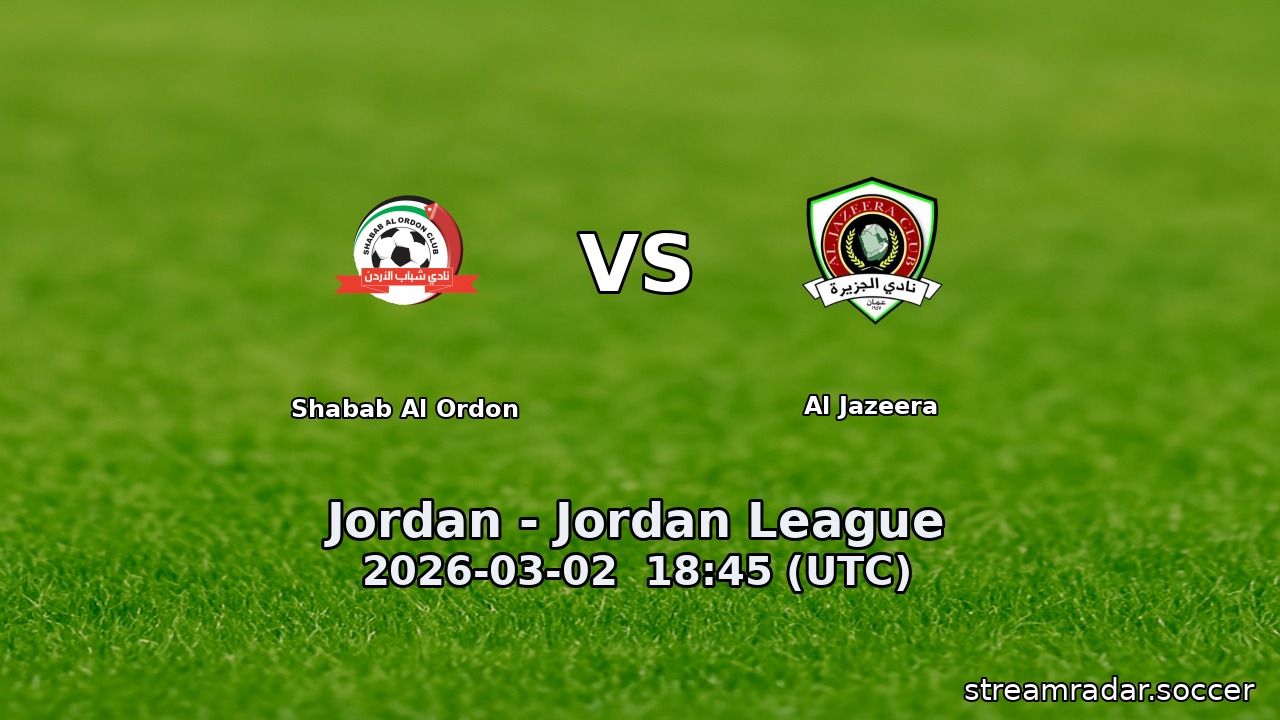 Shabab Al Ordon vs Al Jazeera