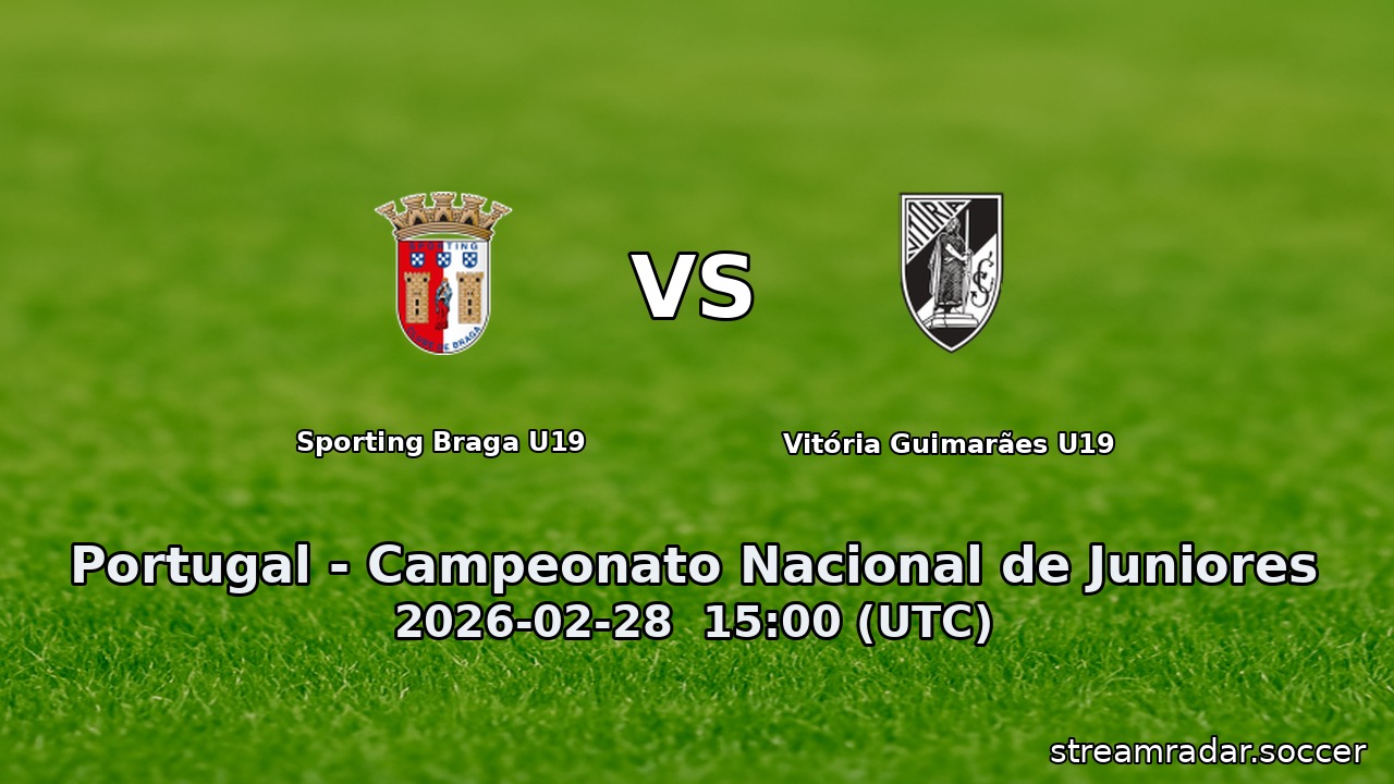 Sporting Braga U19 vs Vitória Guimarães U19