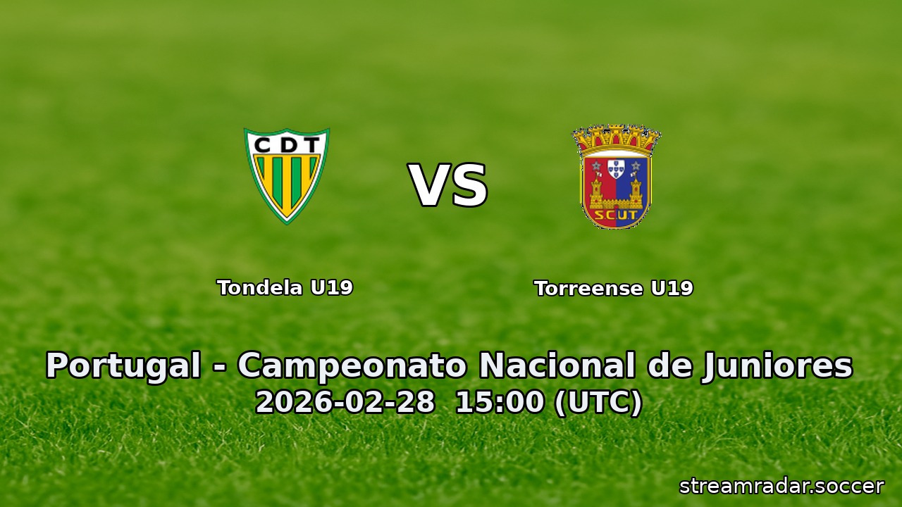 Tondela U19 vs Torreense U19