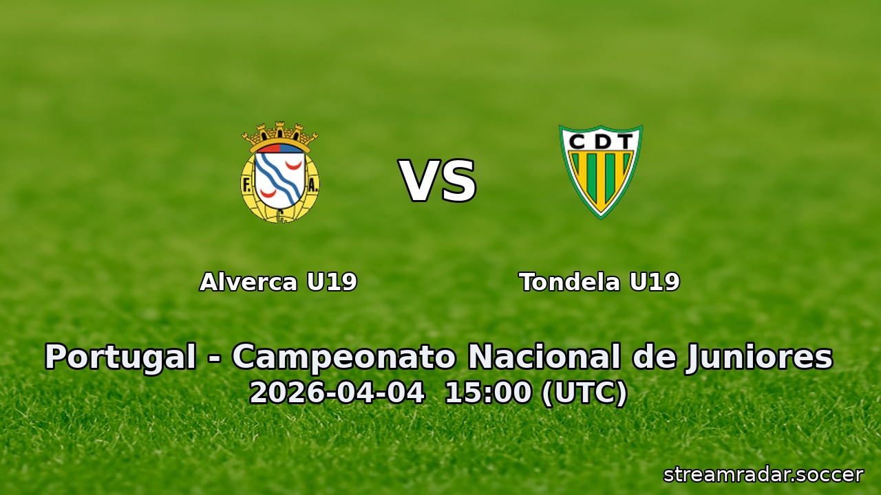 Alverca U19 vs Tondela U19