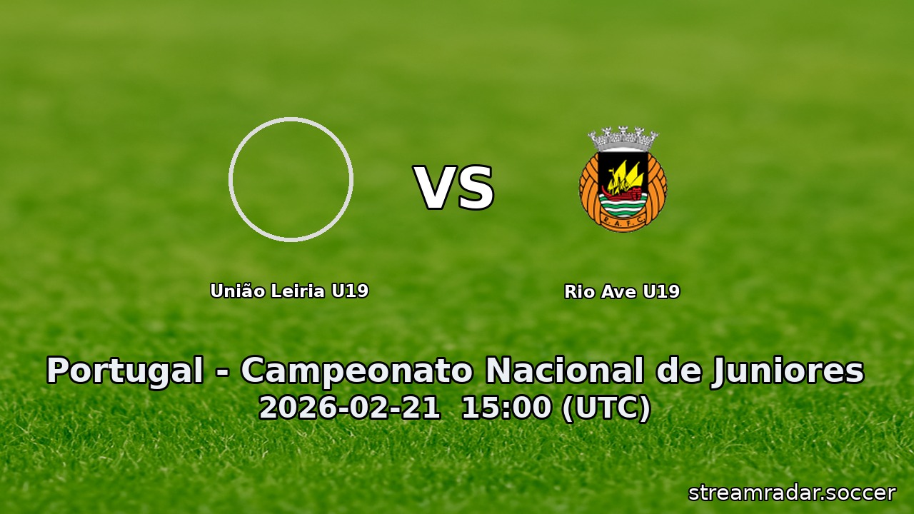 Rio Ave U19 vs União Leiria U19