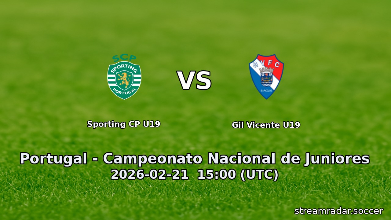 Sporting CP U19 vs Gil Vicente U19
