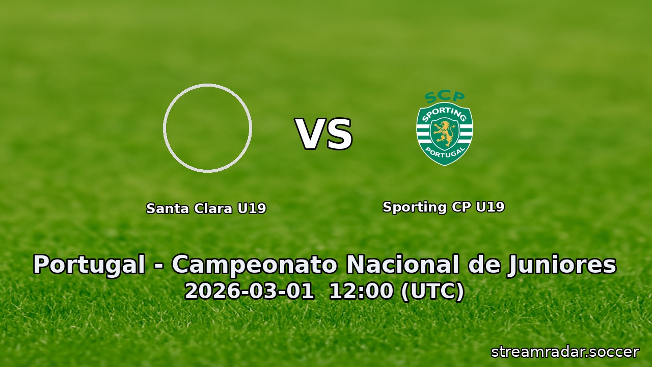 Santa Clara U19 vs Sporting CP U19