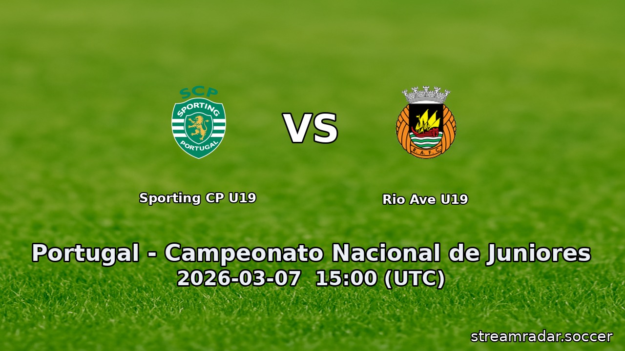 Sporting CP U19 vs Rio Ave U19