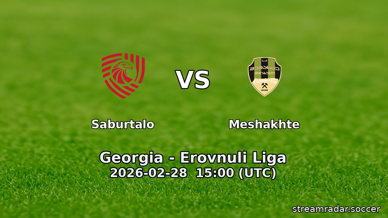 Saburtalo vs Meshakhte