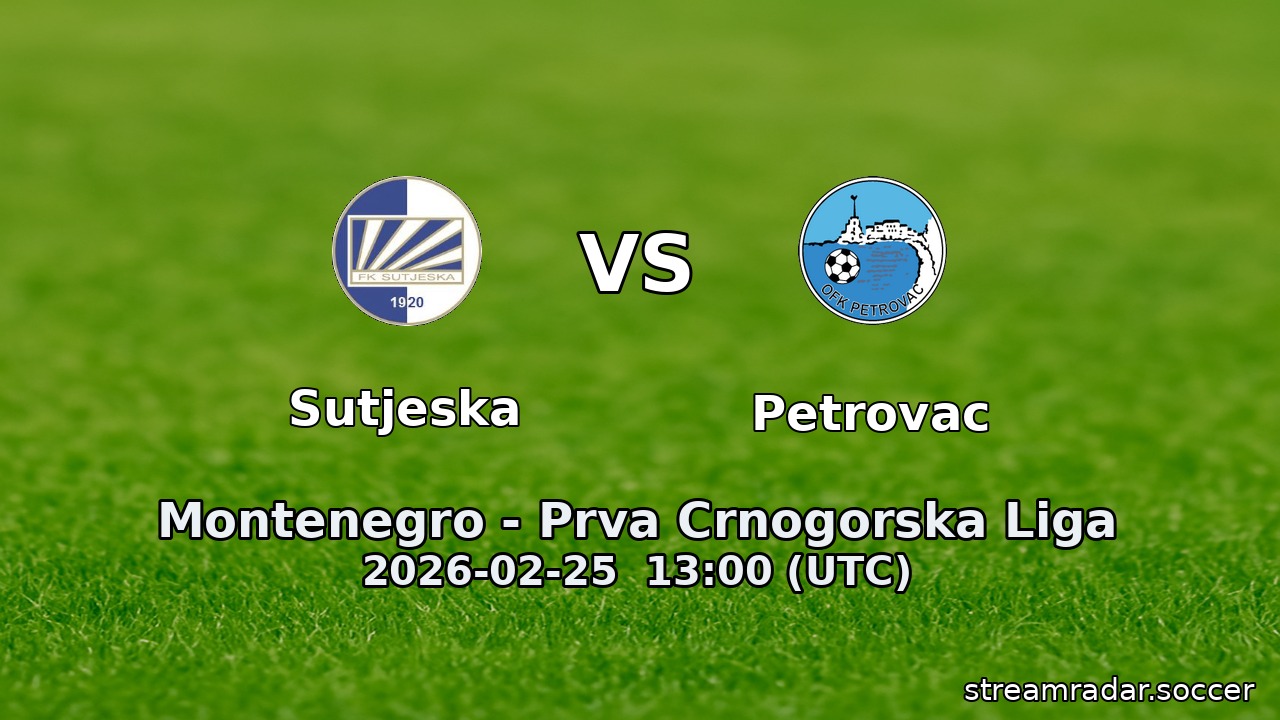 Sutjeska vs Petrovac