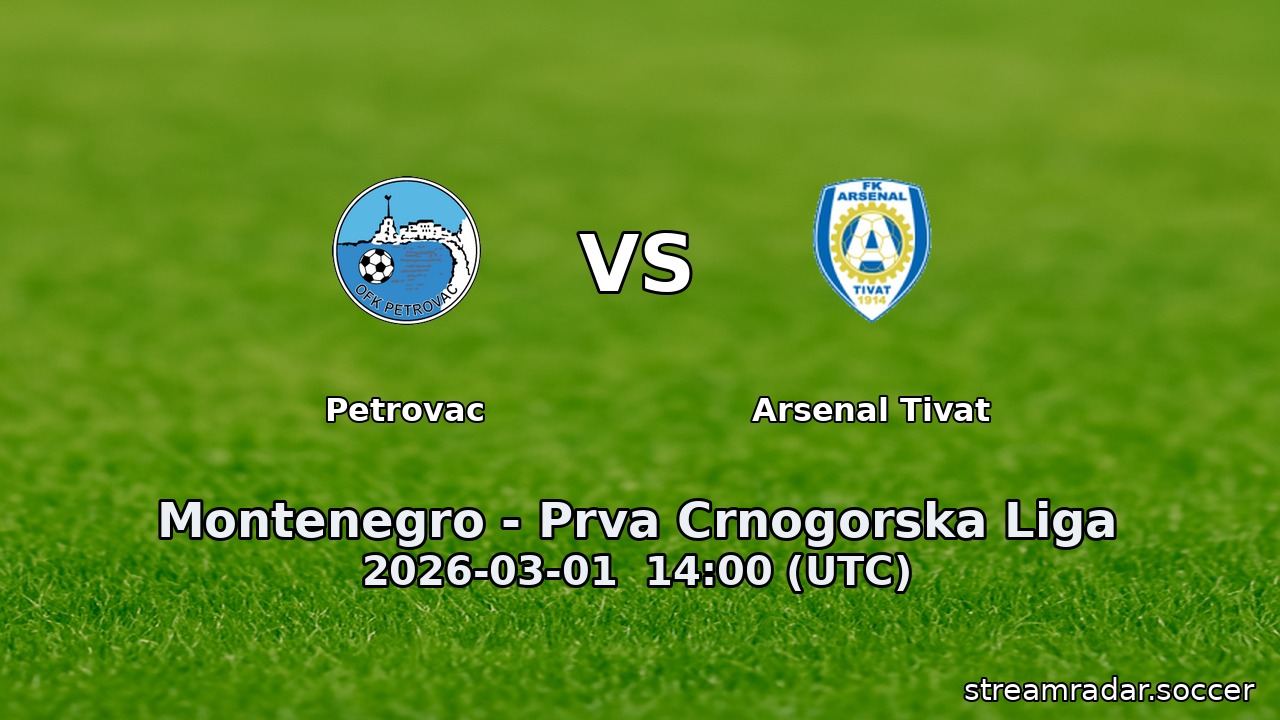 Petrovac vs Arsenal Tivat