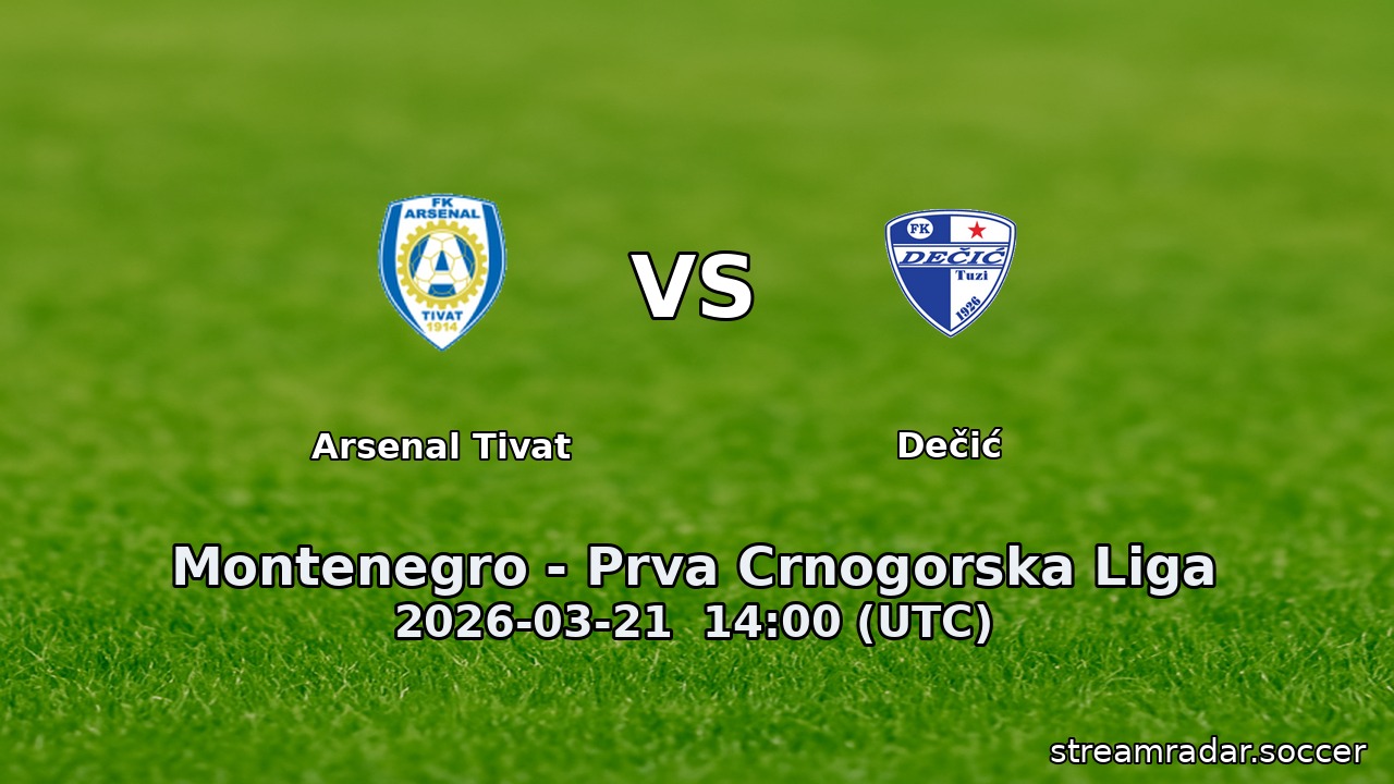 Arsenal Tivat vs Dečić